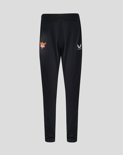 Sunrisers Leeds juniors black sub slim fit pants with crest on left leg and Castore logo on right leg