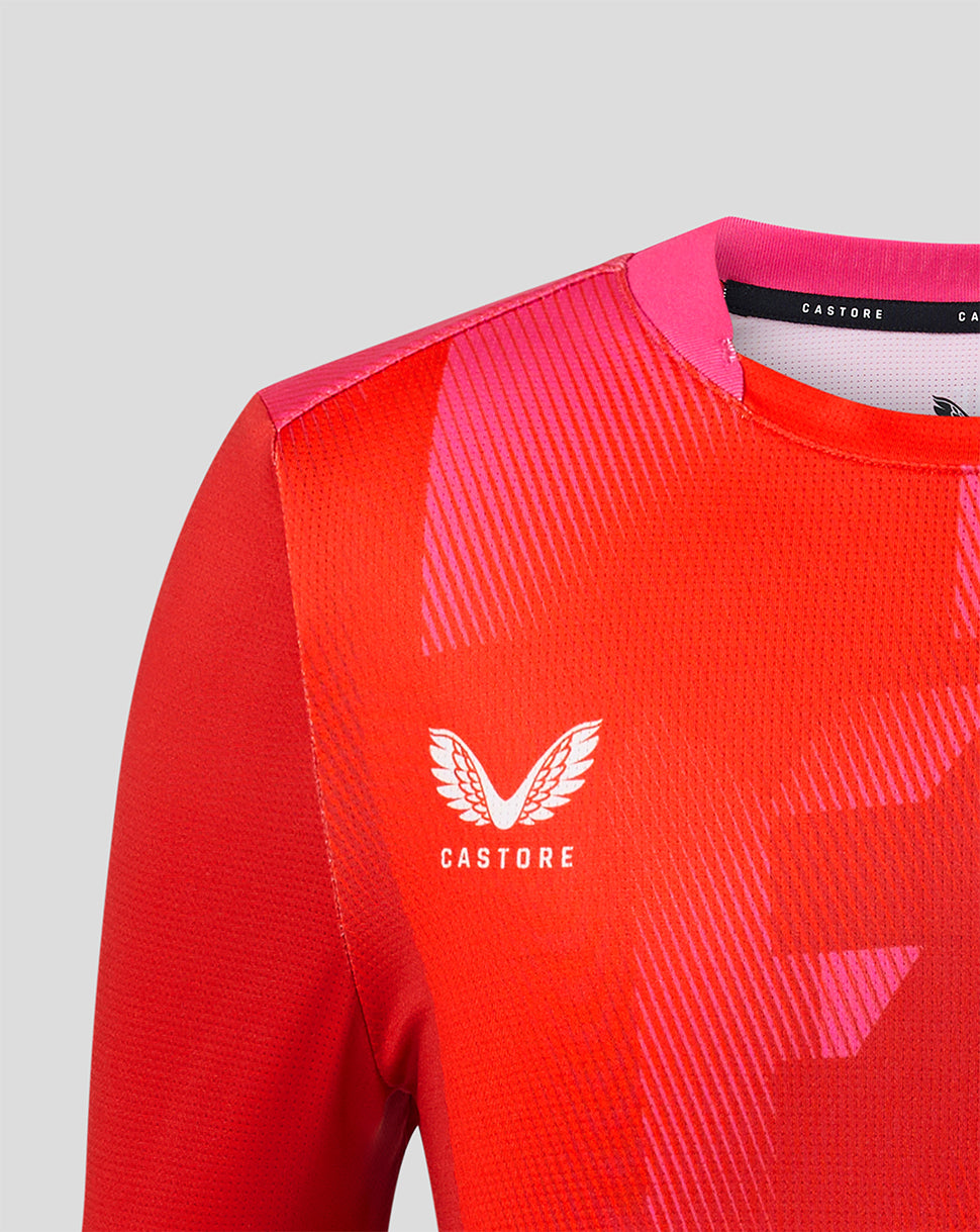 Welsh Fire The Hundred Junior 2026 Short Sleeve Stretch Jersey - Red