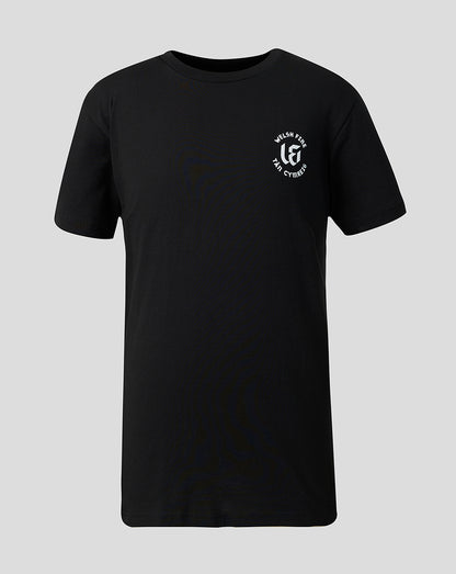 Juniors Welsh Fire Fuel The Fire T-Shirt Black