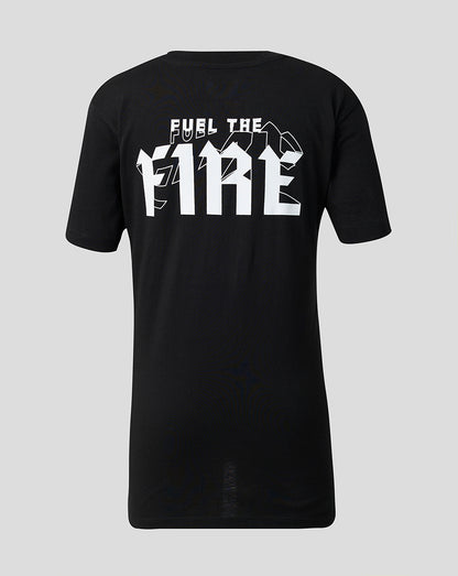 Juniors Welsh Fire Fuel The Fire T-Shirt Black