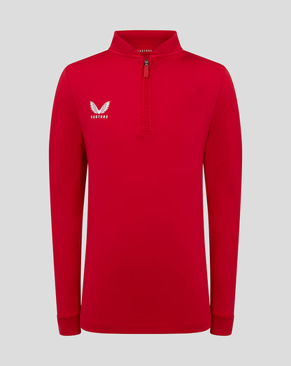 Bomber Neck 1/4 Zip - True Red
