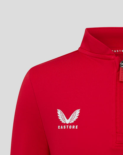 Bomber Neck 1/4 Zip - True Red