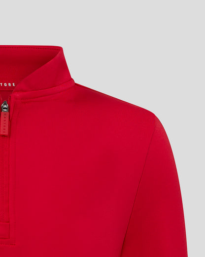 Bomber Neck 1/4 Zip - True Red