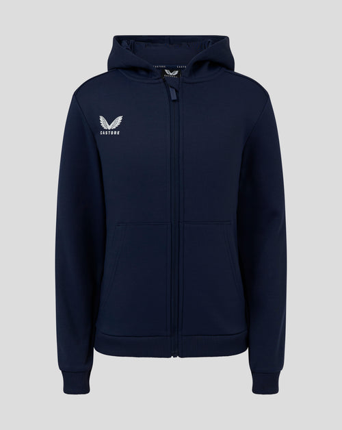 Junior Full Zip Brushback Hoodie - Peacoat