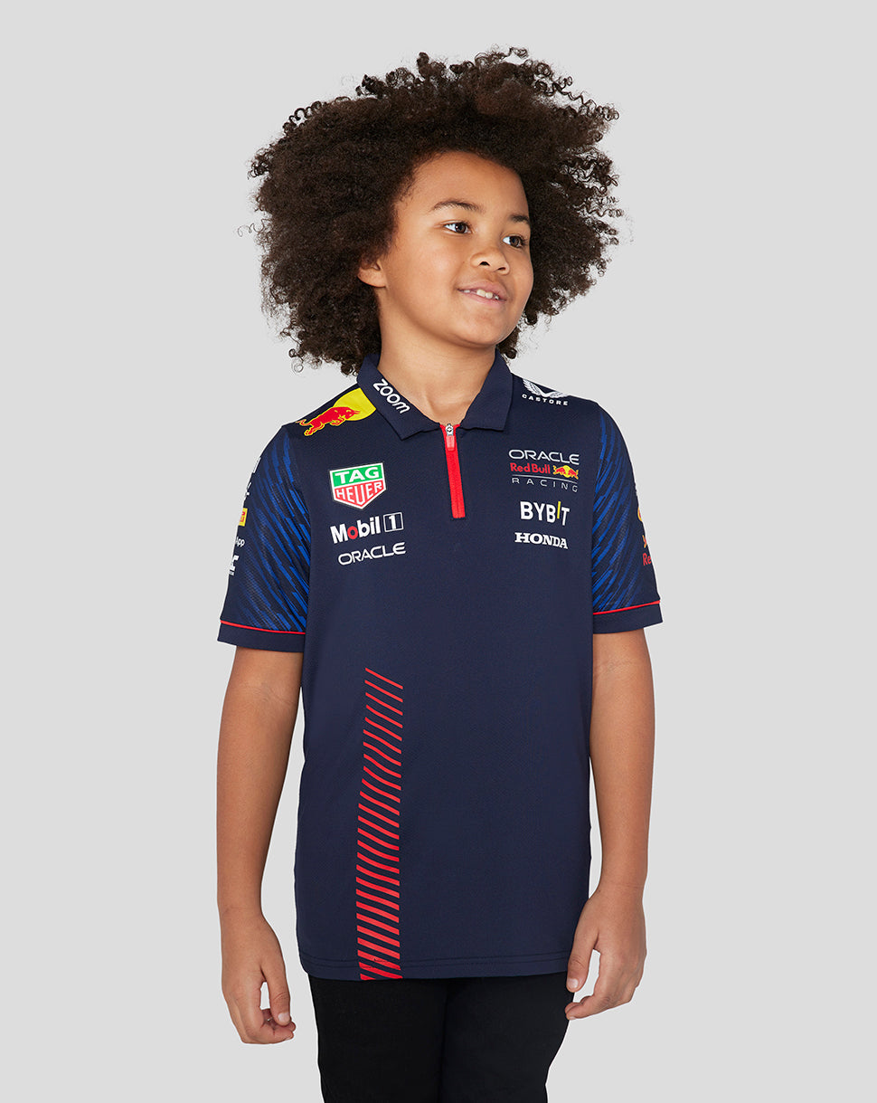 Junior Oracle Red Bull Racing Short Sleeve Polo Shirt - Night Sky - Night Sky