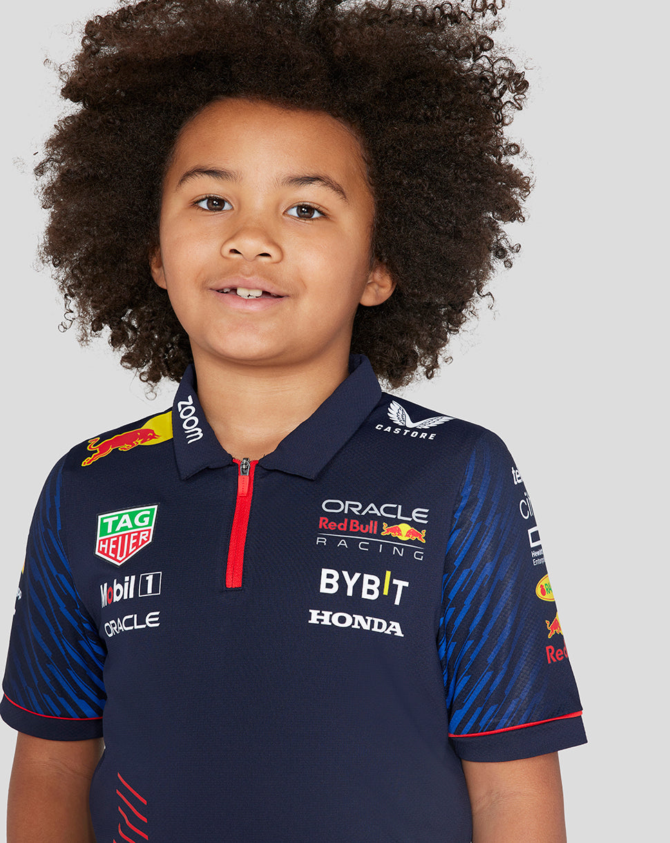 Junior Oracle Red Bull Racing Short Sleeve Polo Shirt - Night Sky - Night Sky