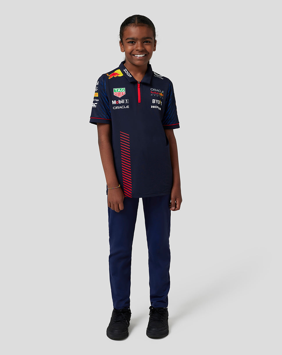 Junior Oracle Red Bull Racing Short Sleeve Polo Shirt - Night Sky - Night Sky