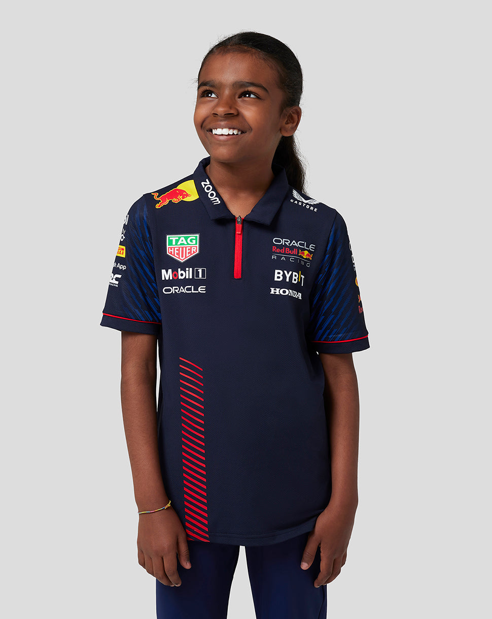 Junior Oracle Red Bull Racing Short Sleeve Polo Shirt - Night Sky - Night Sky