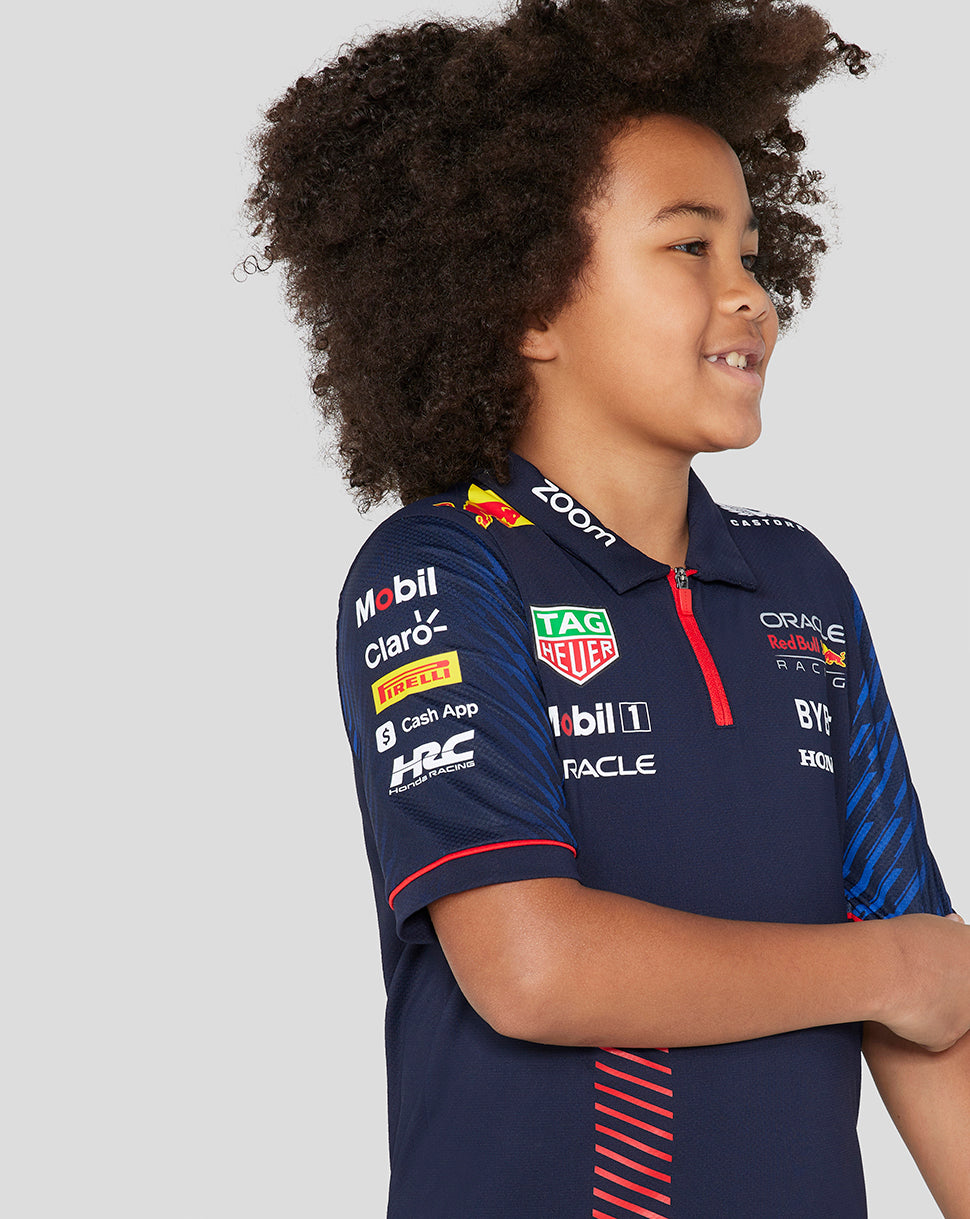Junior Oracle Red Bull Racing Short Sleeve Polo Shirt - Night Sky - Night Sky