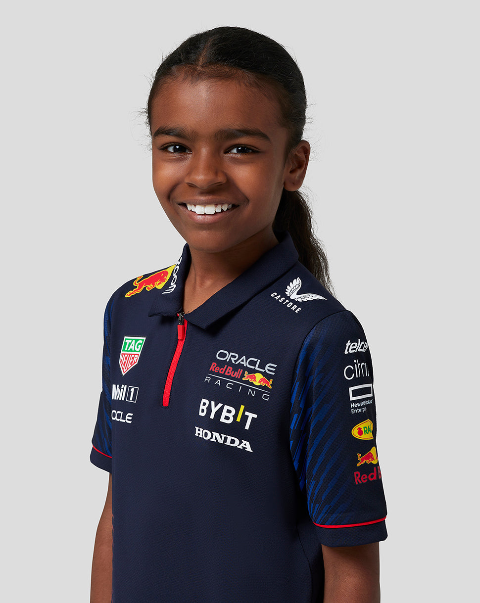 Junior Oracle Red Bull Racing Short Sleeve Polo Shirt - Night Sky - Night Sky