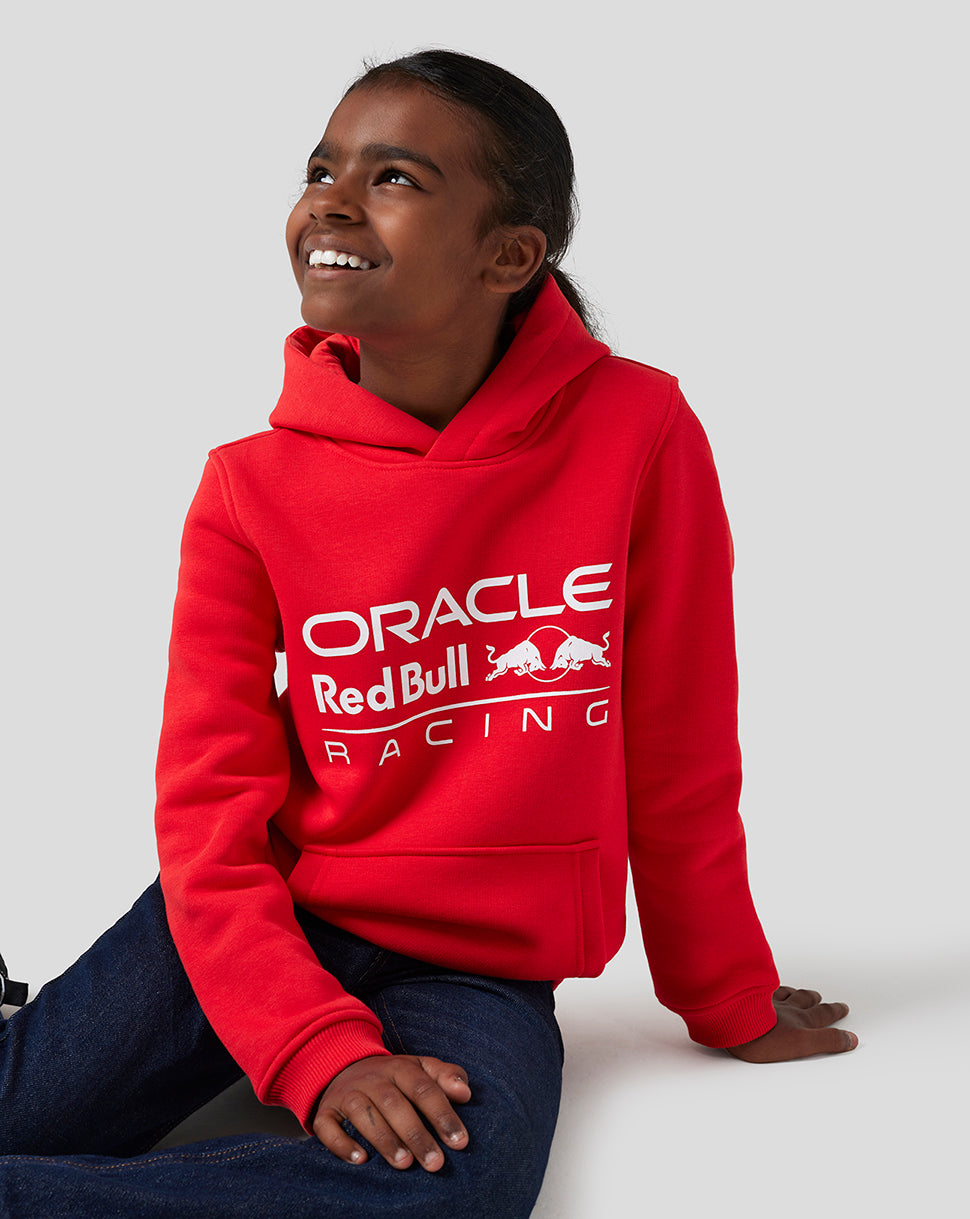 Junior Oracle Red Bull Racing Core Overhead Hoodie - Flame Scarlet - Flame Scarlet
