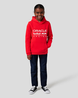Junior Oracle Red Bull Racing Core Overhead Hoodie - Flame Scarlet