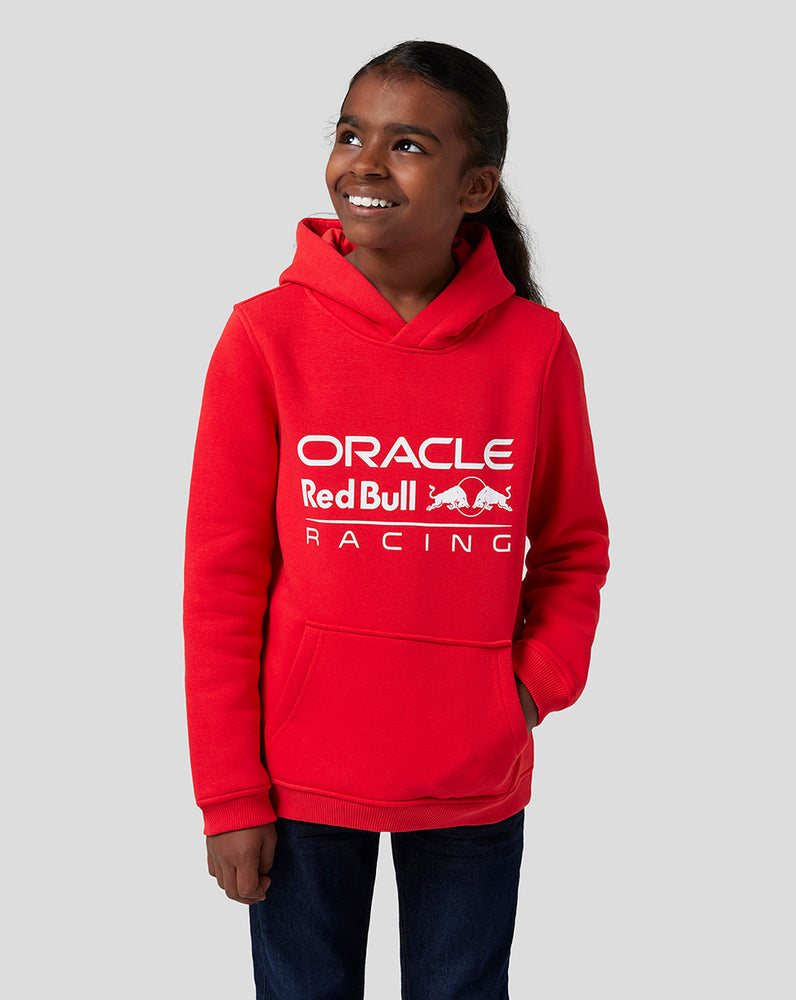 Junior Oracle Red Bull Racing Core Overhead Hoodie - Flame Scarlet