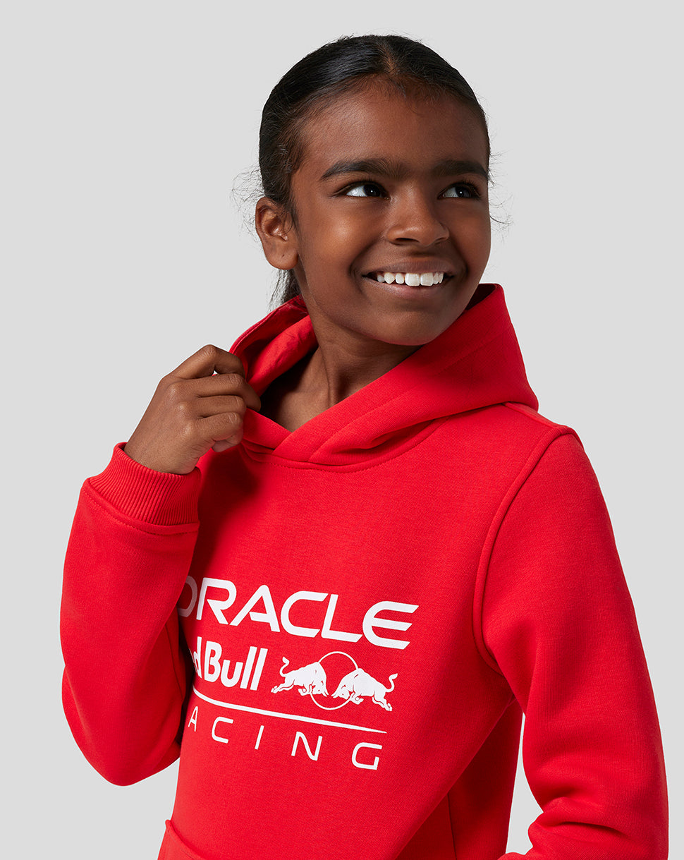Junior Oracle Red Bull Racing Core Overhead Hoodie - Flame Scarlet