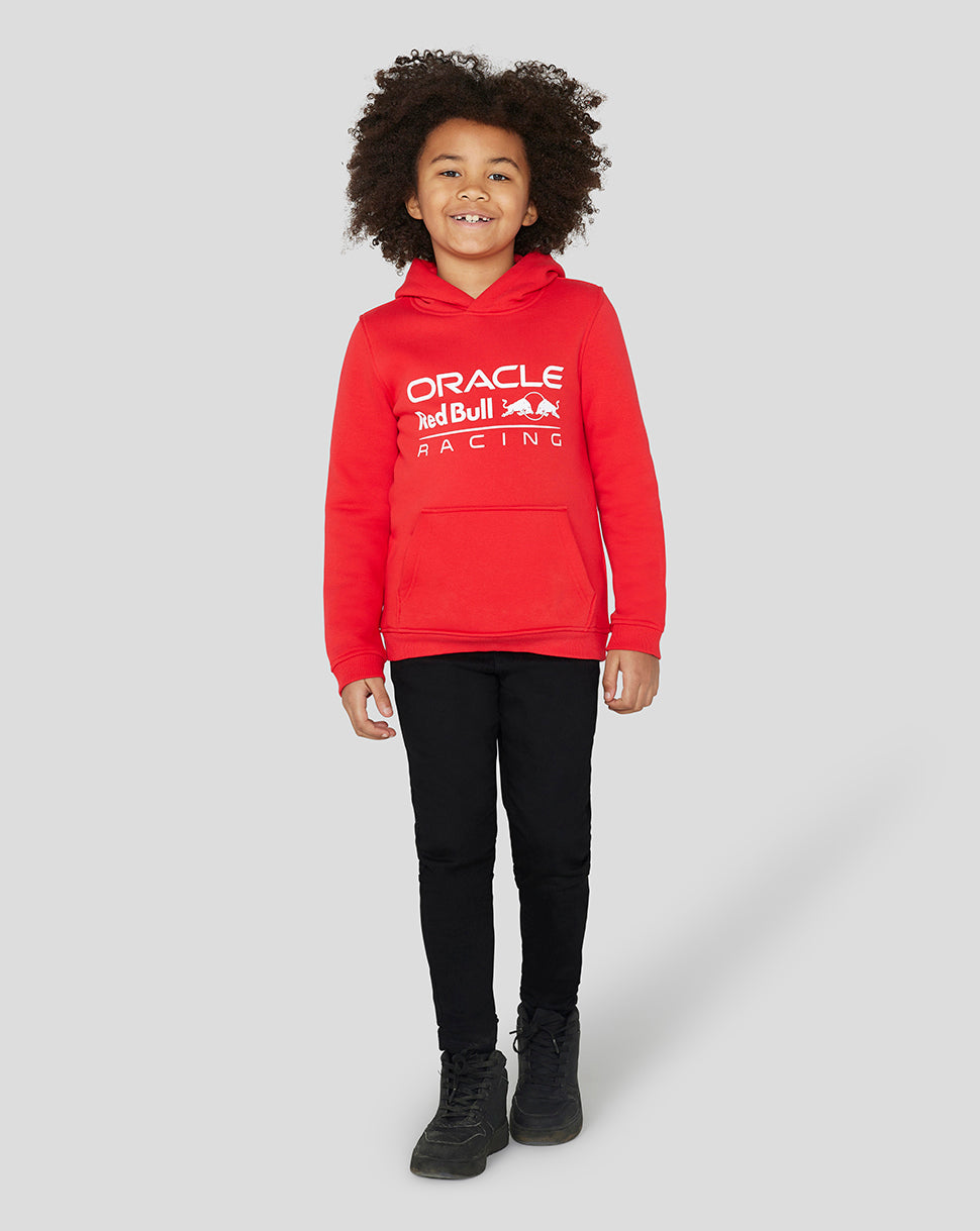 Junior Oracle Red Bull Racing Core Overhead Hoodie - Flame Scarlet