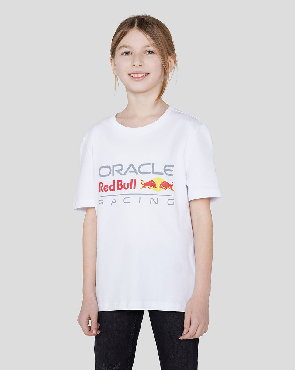 Oracle Red Bull Racing Junior Large Front Logo T-Shirt - White - White