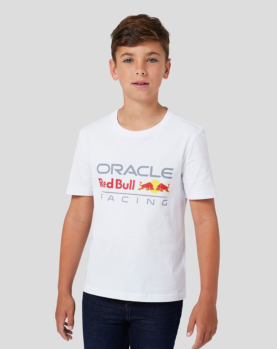 Oracle Red Bull Racing Junior Large Front Logo T-Shirt - White - White