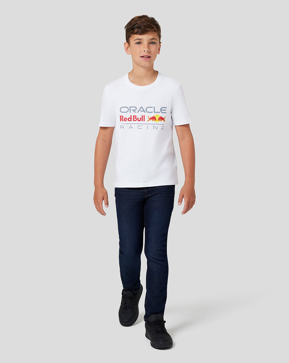 Oracle Red Bull Racing Junior Large Front Logo T-Shirt - White - White