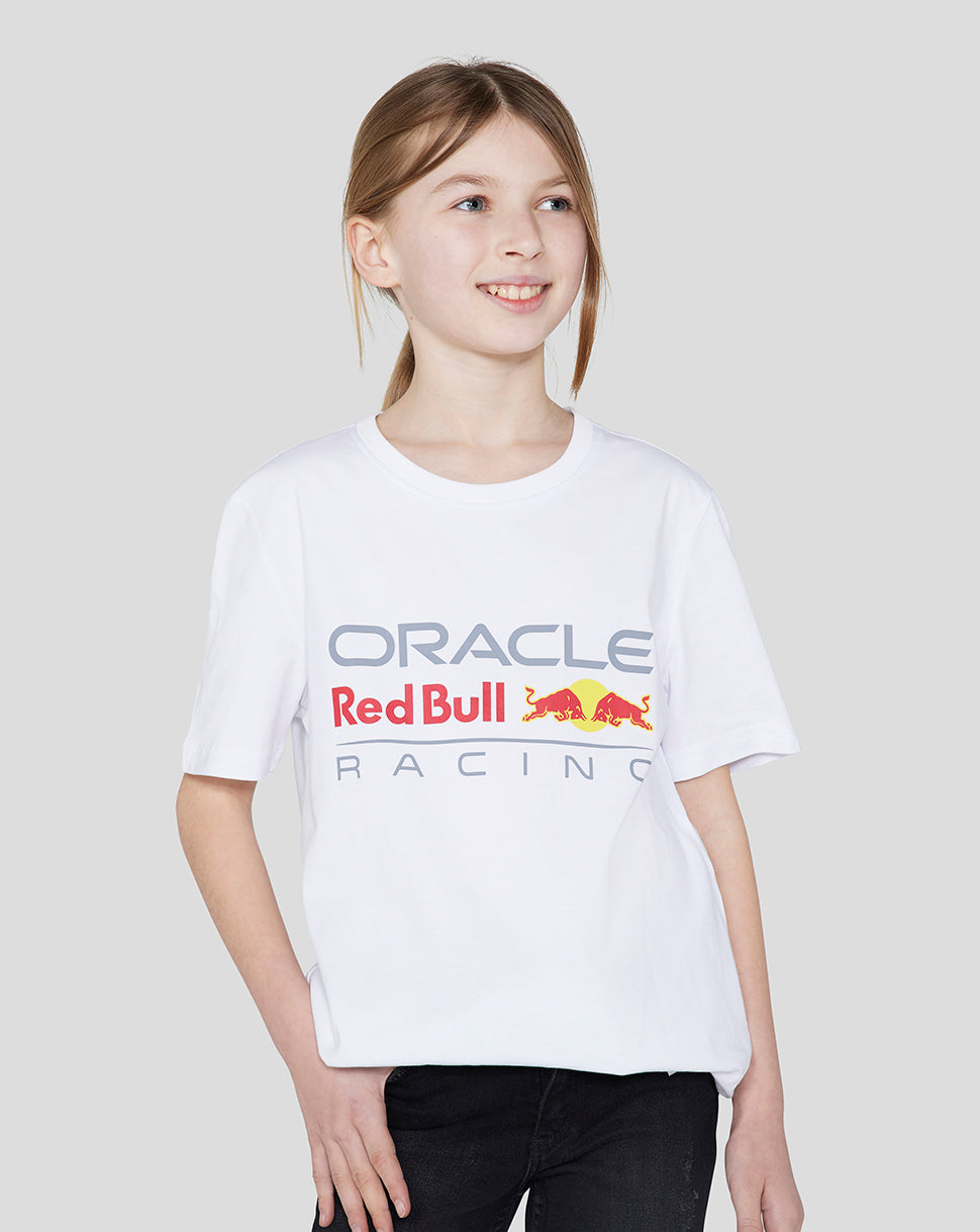Oracle Red Bull Racing Junior Large Front Logo T-Shirt - White - White