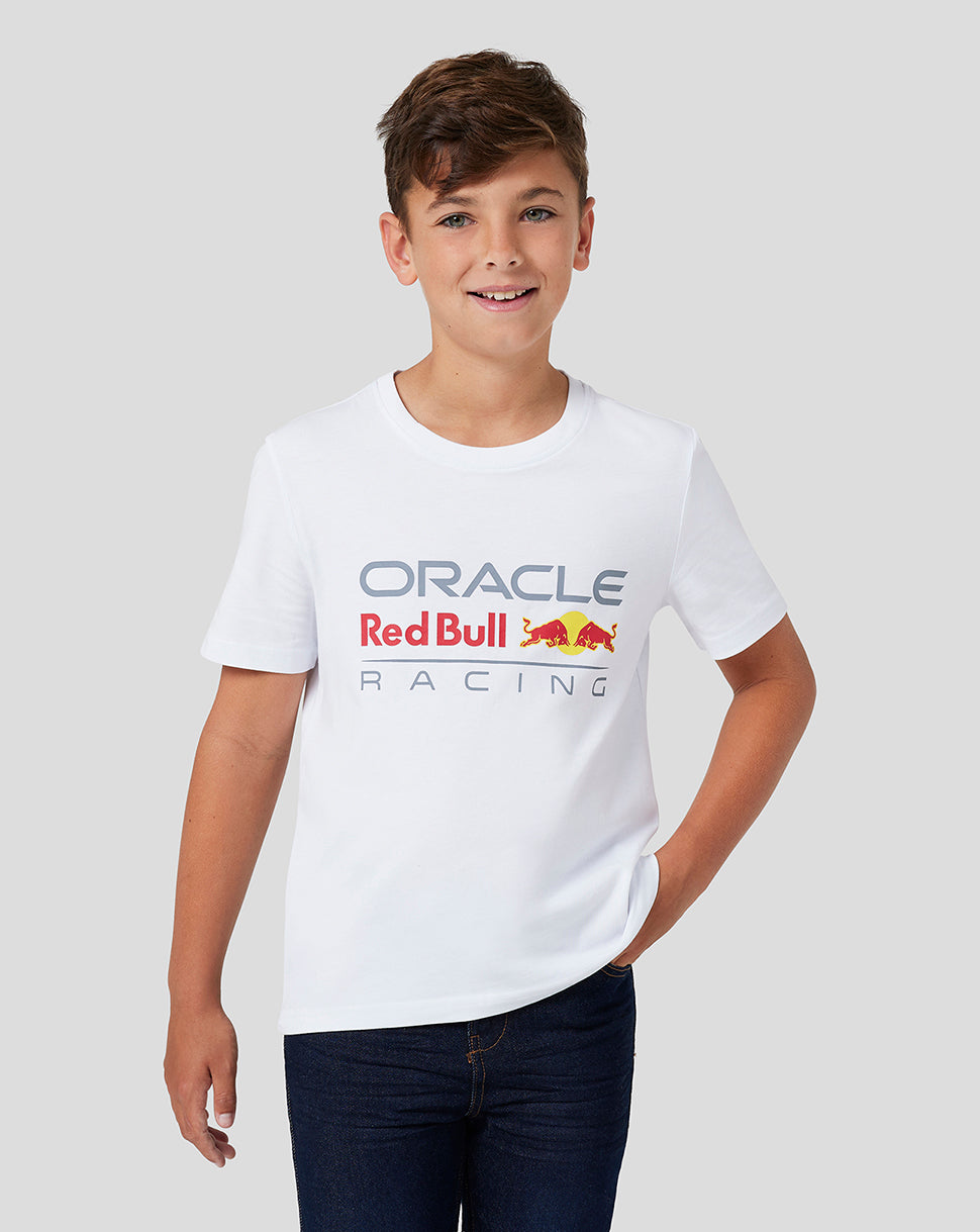 Oracle Red Bull Racing Junior Large Front Logo T-Shirt - White - White