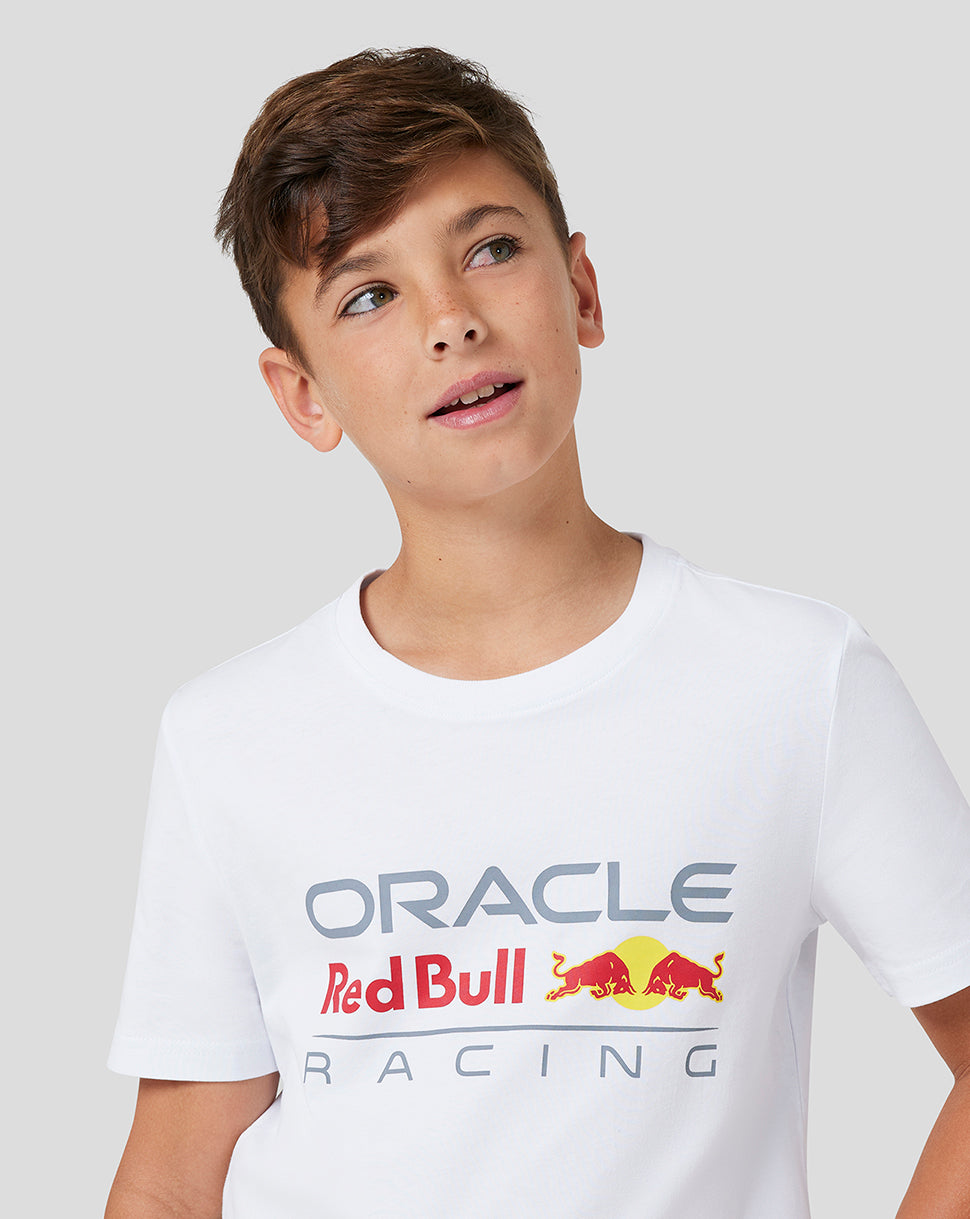 Oracle Red Bull Racing Junior Large Front Logo T-Shirt - White - White