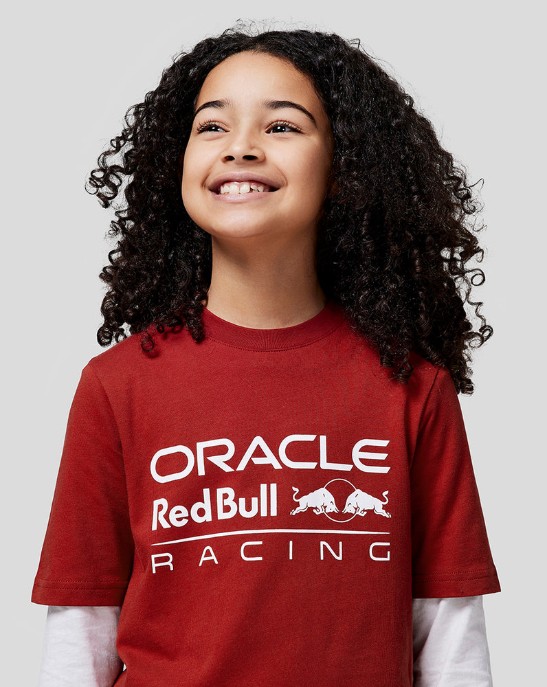Oracle Red Bull Racing Juniors Large Front Mono Logo Tee - Winery