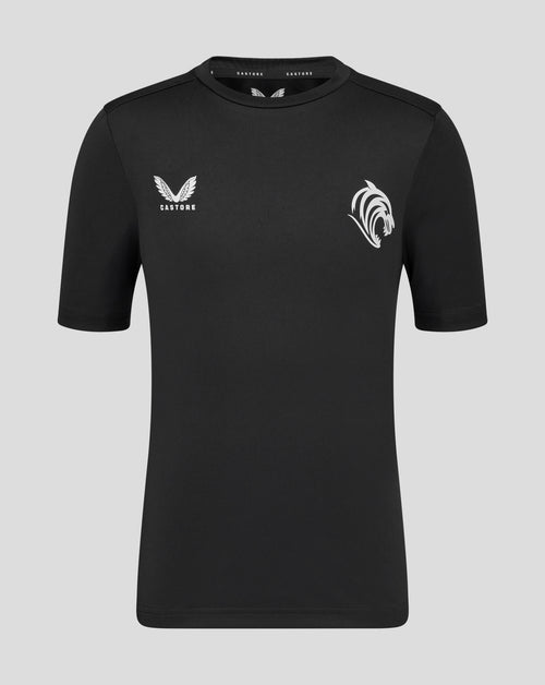 Leicester Tigers Junior 25/26 Short Sleeve Training T-Shirt - Caviar