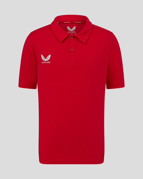 Junior Cotton Leisure Polo - True Red