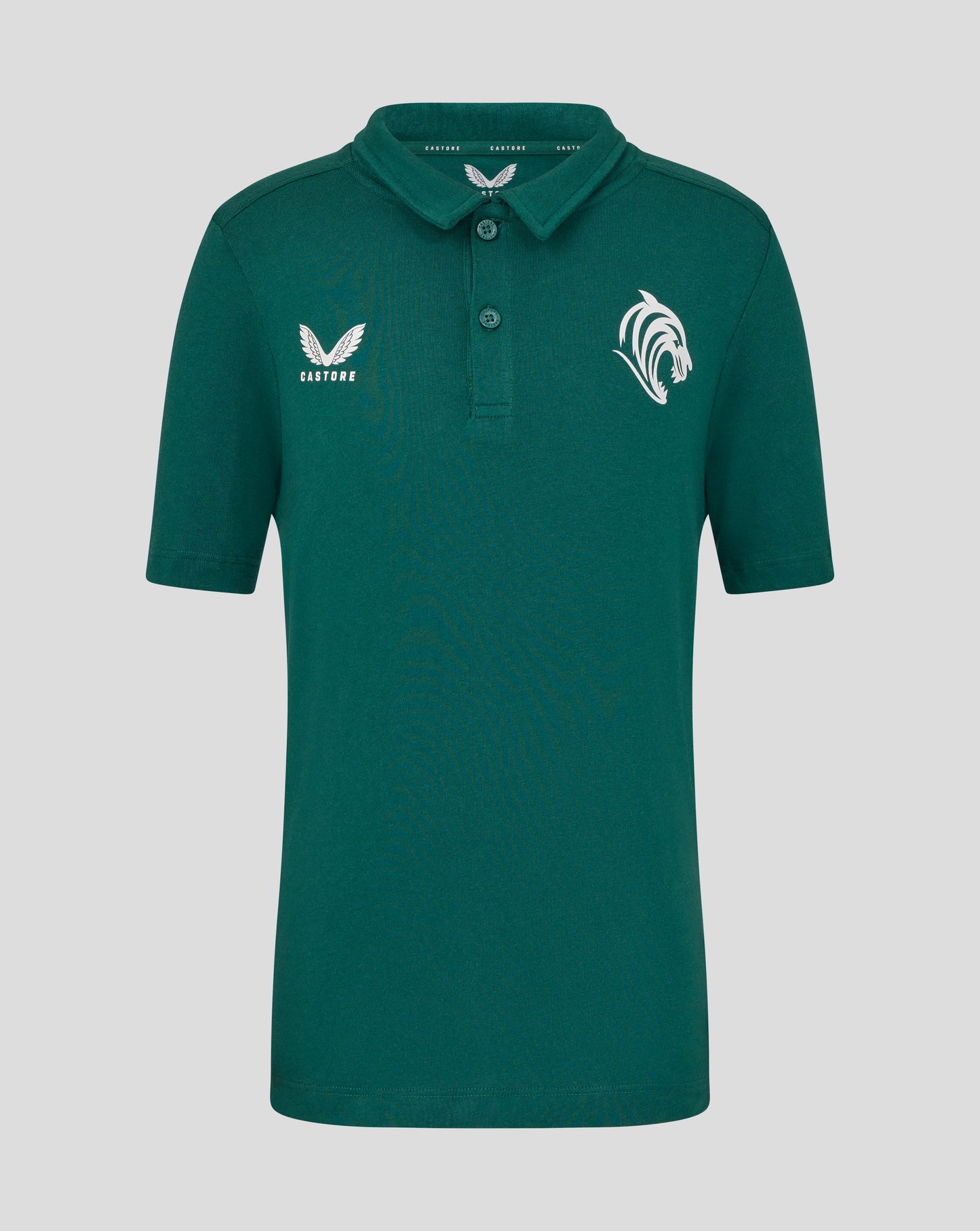 Leicester Tigers Junior 25/26 Short Sleeve Training Polo - Botanical