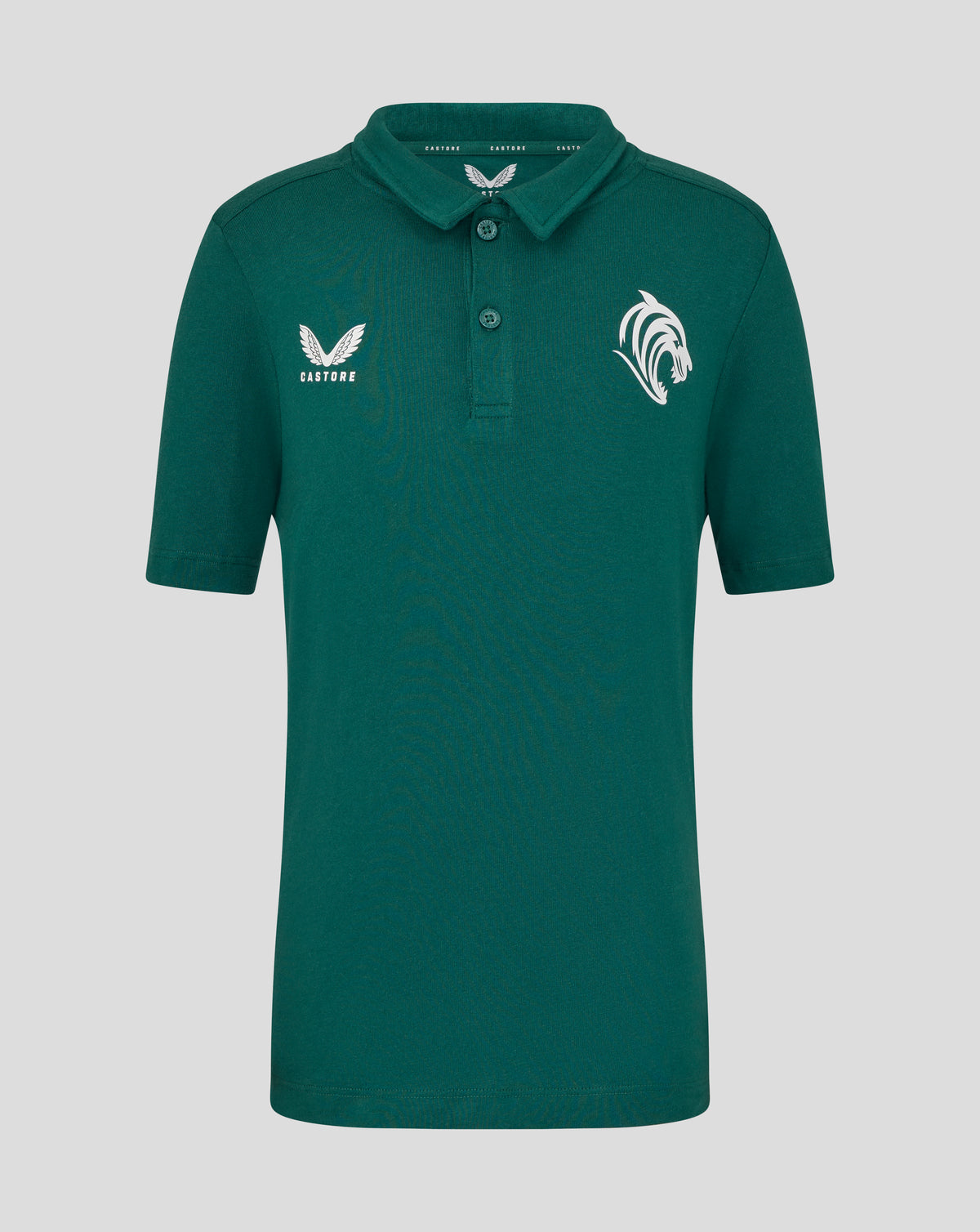 Leicester Tigers Junior 25/26 Short Sleeve Training Polo - Botanical - Botanical Garden