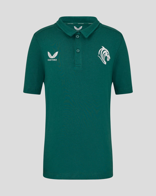 Leicester Tigers Junior 25/26 Short Sleeve Training Polo - Botanical