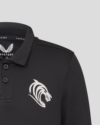 Leicester Tigers Junior 25/26 Short Sleeve Training Polo - Caviar