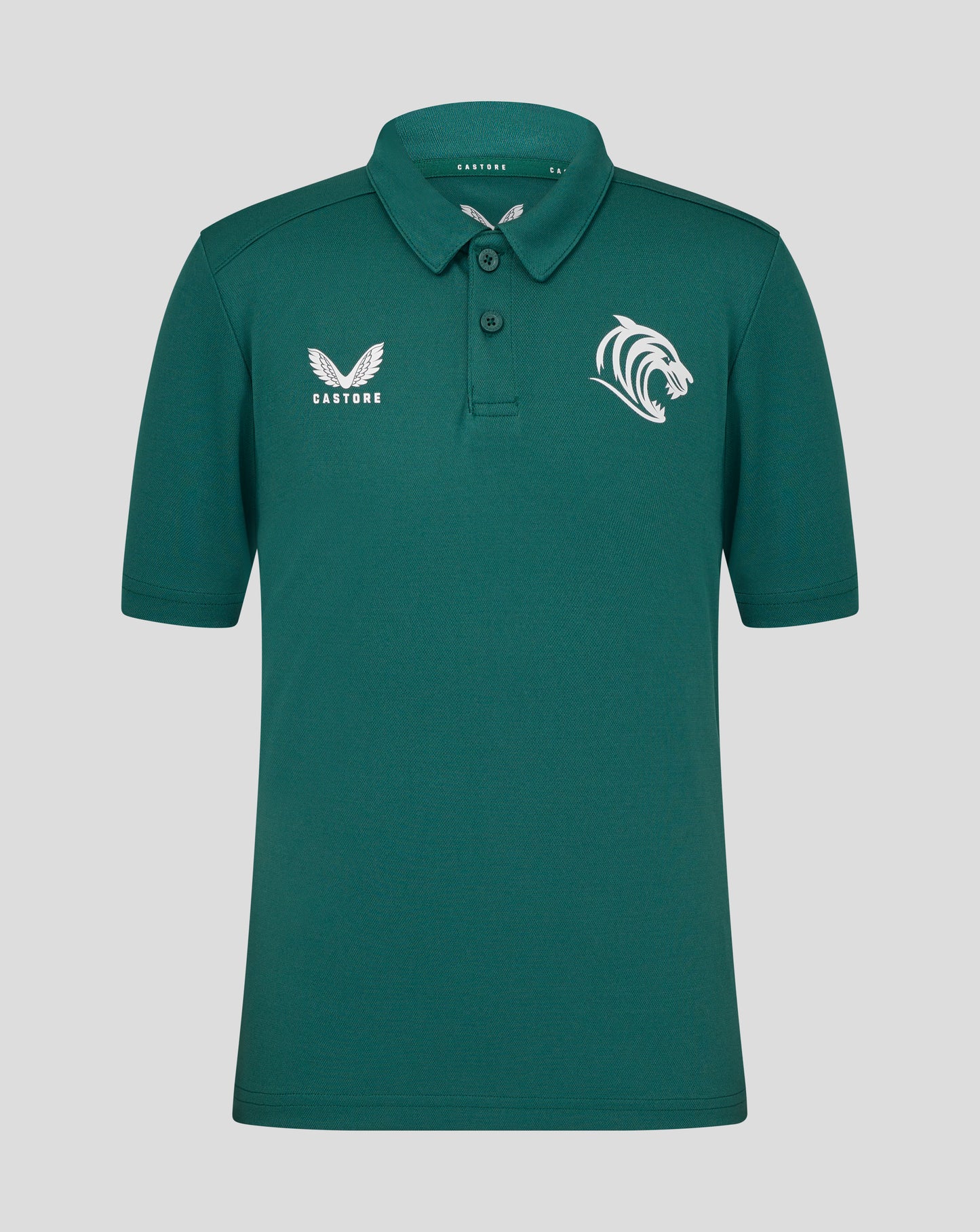 Leicester Tigers Junior 25/26 Short Sleeve Training Polo - Botanical