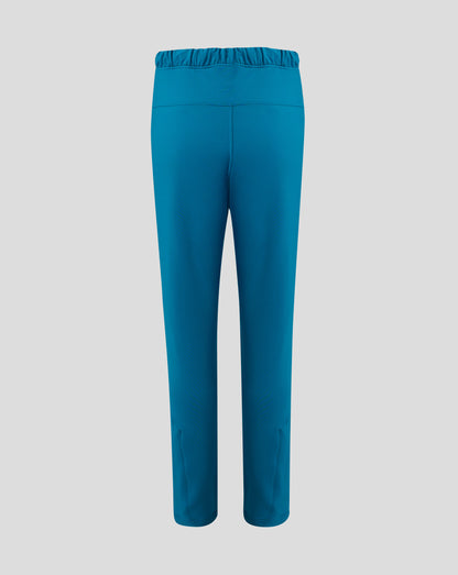 Rear view of blue Sevilla Junior Players Training Pants with elastic waistband and clean back panel