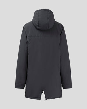 Junior Aston Villa FC Coaches Long Bench Jacket - Ebony / Rhododendron