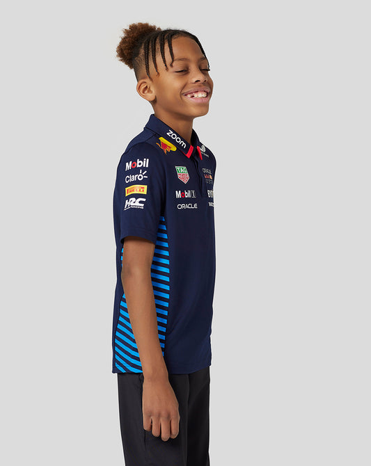 Oracle Red Bull Racing Junior Official Teamline Short Sleeve Polo Shirt - Night Sky