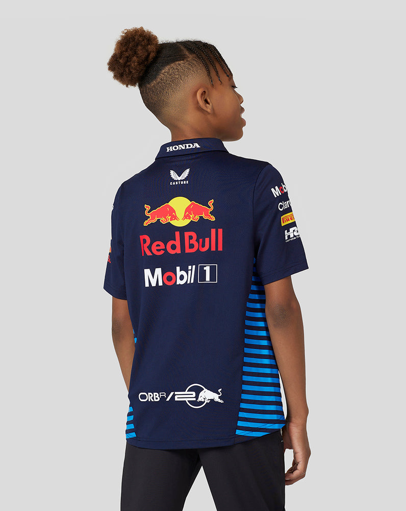 Oracle Red Bull Racing Junior Official Teamline Short Sleeve Polo Shirt - Night Sky