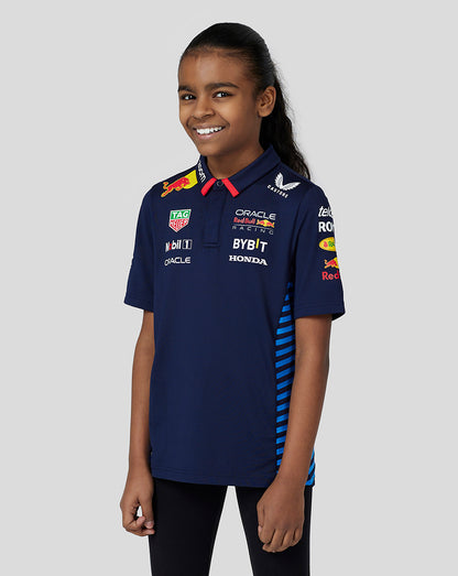 Oracle Red Bull Racing Junior Official Teamline Short Sleeve Polo Shirt - Night Sky