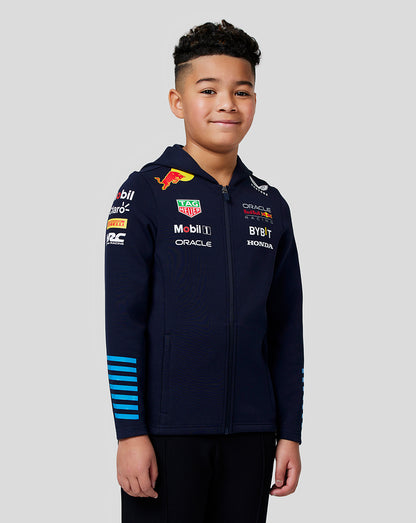 Oracle Red Bull Racing Junior Official Teamline Full Zip Hoodie - Night Sky