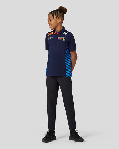 Oracle Red Bull Racing Junior Official Teamline Max Verstappen Short Sleeve Polo Shirt - Night Sky