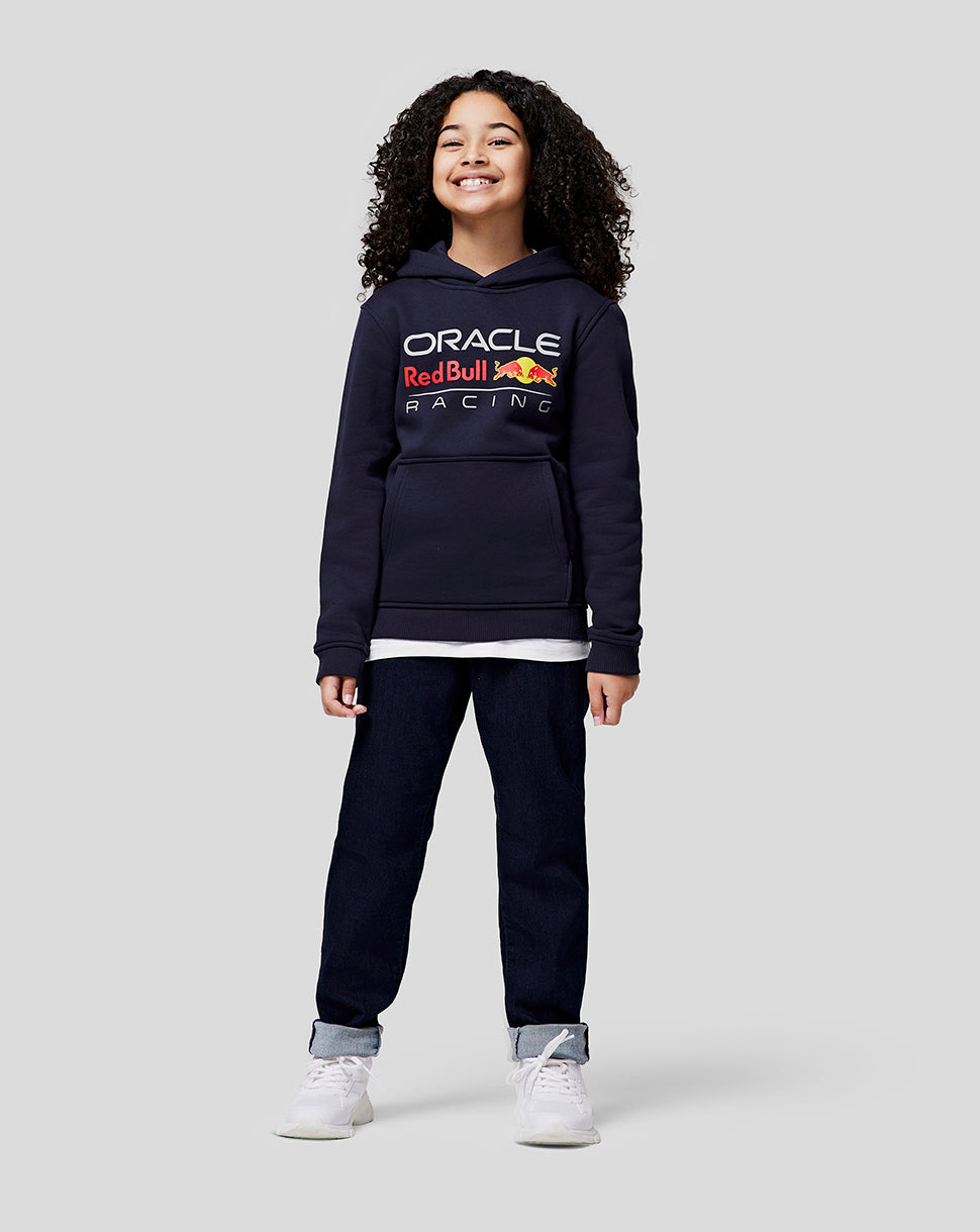 Oracle Red Bull Racing Juniors Core Overhead Hoodie - Full Colour Logo - Night Sky