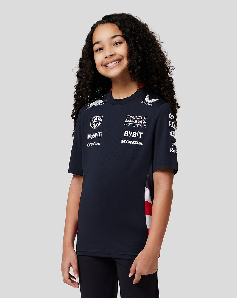 Oracle Red Bull Racing Junior Official Teamline America Race Team T-Shirt - Night Sky