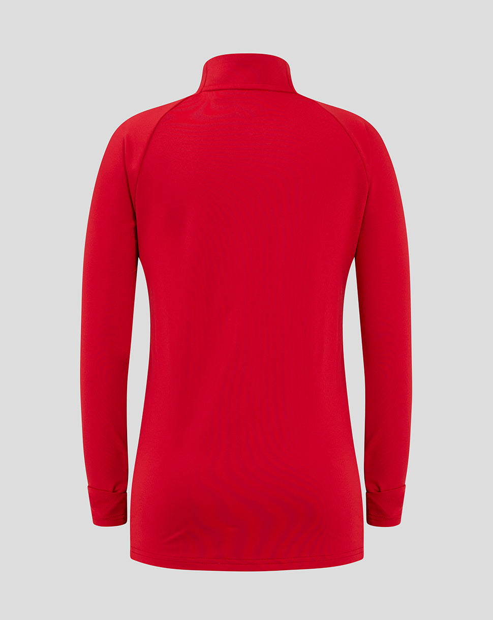 Scarlets Junior 24/25 Pro Players 1/4 Zip Midlayer - True Red/Barbados Cherry