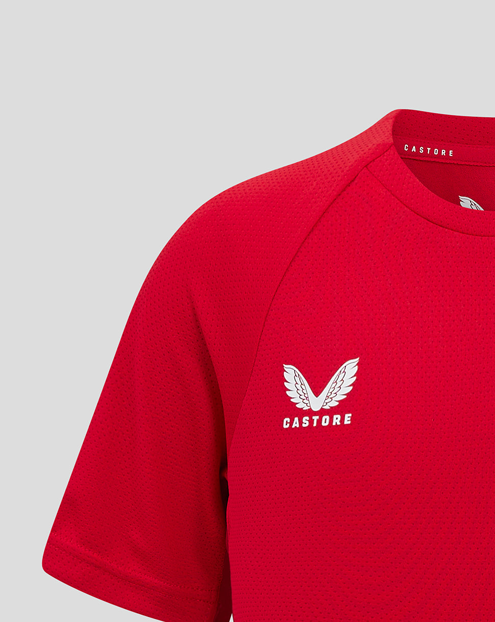Scarlets Junior 24/25 Pro Players T-Shirt - True Red/Barbados Cherry