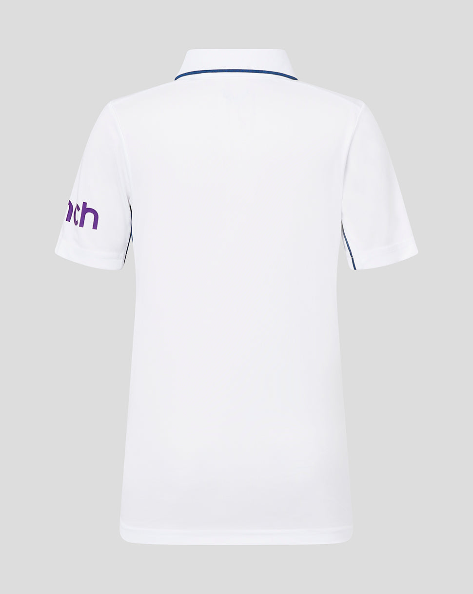 England Cricket 2024 Infant Test Short Sleeve Shirt - White