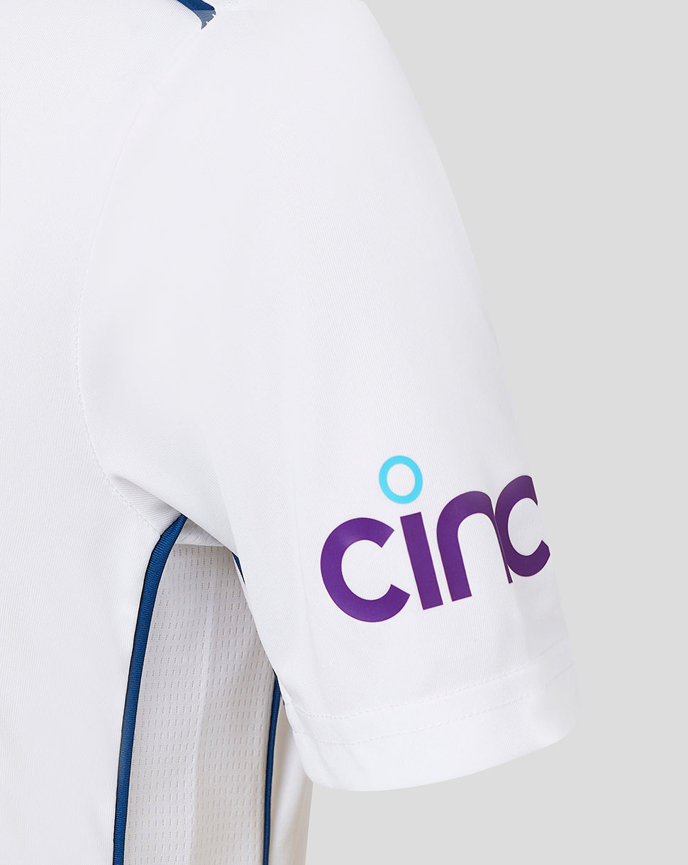 England Cricket 2024 Infant Test Short Sleeve Shirt - White