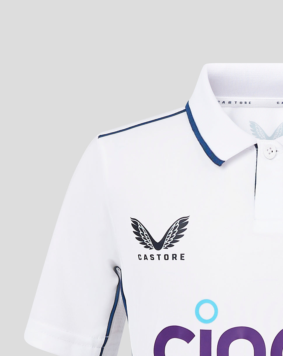 England Cricket 2024 Infant Test Short Sleeve Shirt - White