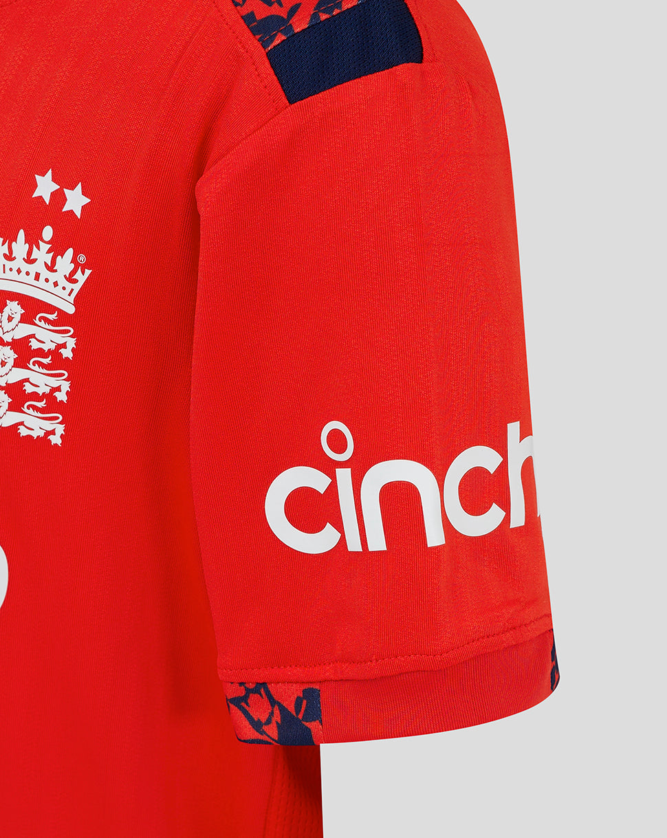 England Cricket Junior 24/25 T20 World Cup Shirt - Red