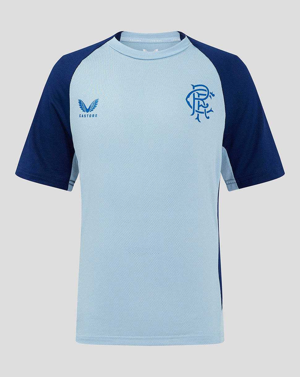 Rangers Junior 24/25 Pro Players Training Short Sleeve T-Shirts - Light Blue