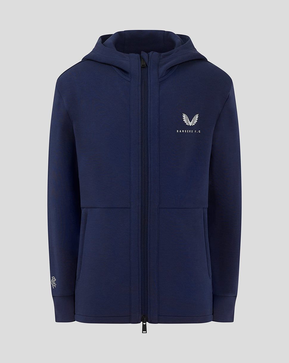 Rangers Junior 24/25 Hooded Travel Jacket - Navy